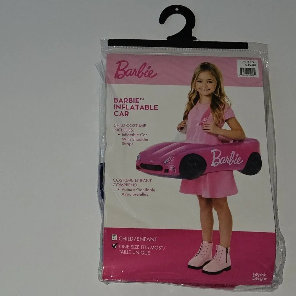 NEW Barbie Inflatable Car Halloween Costume Cosplay Girl OSFM One Size Fits Most